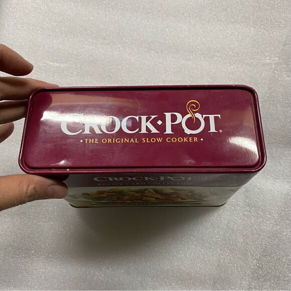 Rival Crock-Pot Recipe Card Collection metal tin storage can - Picture 2 of 7